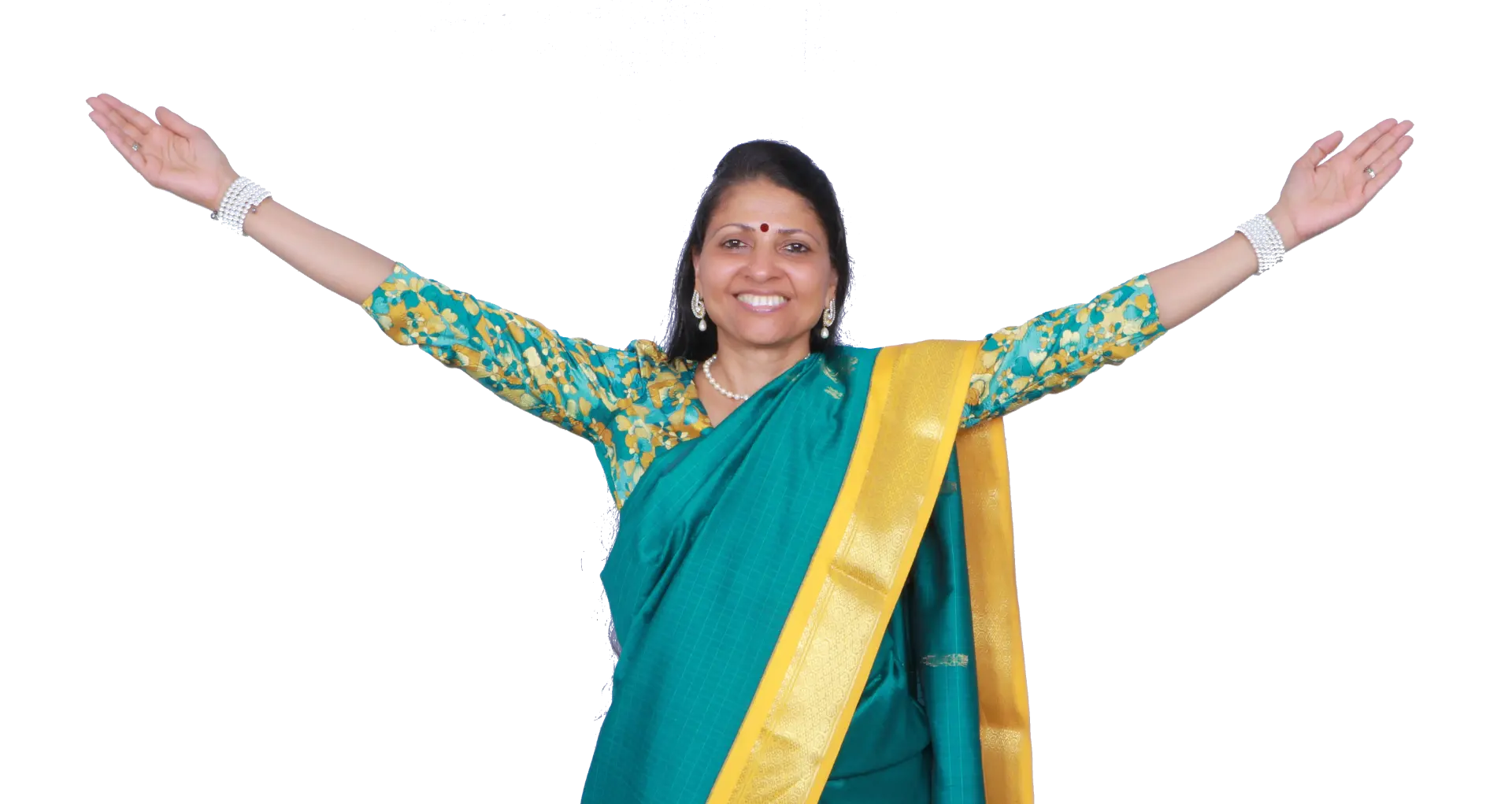Shanthi Yogini with open hands